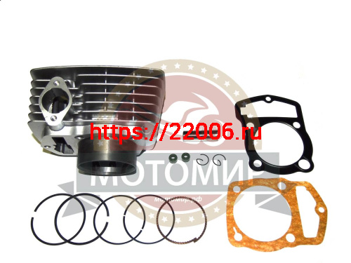 Цилиндр в сборе с поршнем CB200 см3 63,0 мм 163FML (H103мм, h74мм, палец 15мм)