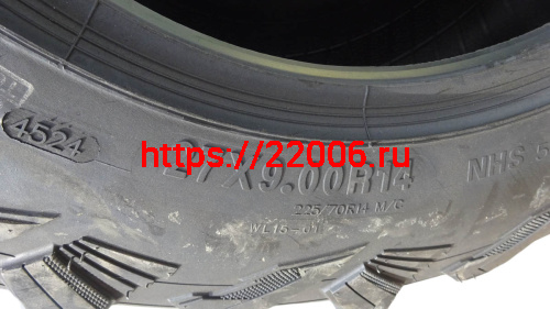 Покрышка ATV 14" 27 х 9.00 - 14, (WL15), без камеры, передние, OBOR (WANDA) LYNX фото 3 Покрышка ATV 14" 27 х 9.00 - 14, (WL15), без камеры, передние, OBOR (WANDA) LYNX фото 3