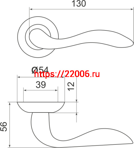Ручка Armadillo (Армадилло) раздельная R.LD54.Selena (Selena LD19) SN/CP-3 матовый никель/хром фото 3 Ручка Armadillo (Армадилло) раздельная R.LD54.Selena (Selena LD19) SN/CP-3 матовый никель/хром фото 3