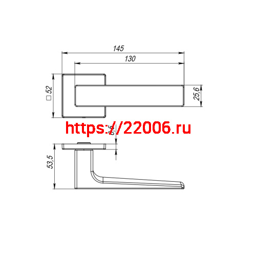 Ручка Fuaro (Фуаро) раздельная K.RL52.REDLINE (RED LINE RL) BL-24 черный фото 2