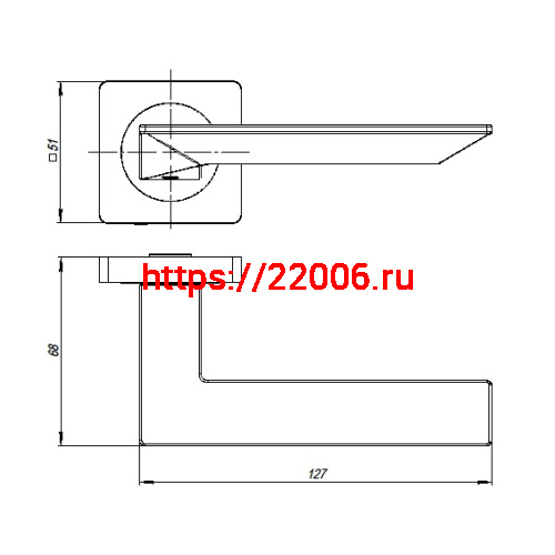 Ручка Ajax (Аякс) раздельная K.JK51.ULTRA (ULTRA JK) GR-23 графит фото 3