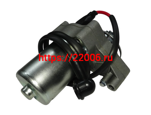 Электростартер Альфа, Шторм, "Zodiak" PANTERA125, Динго 110/125 (d-26.5, 12 шлиц) 3 болта,  верхн.