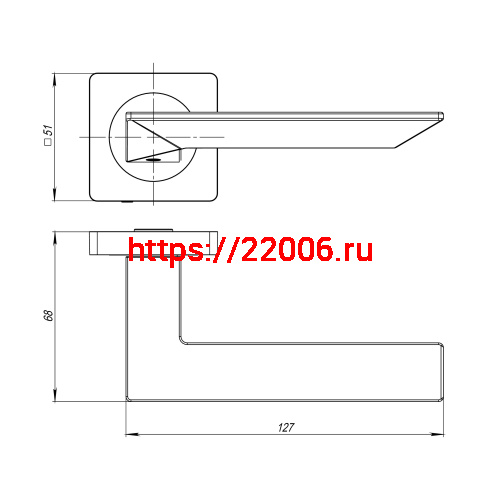 Ручка Ajax (Аякс) раздельная K.JK51.ULTRA (ULTRA JK) CP-8 хром фото 3