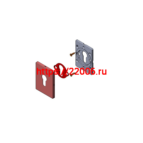 Накладка Fuaro (Фуаро) на цилиндр ESC.C.RL/K.486 (ESC 486-C RL) BL черный (1 шт.) фото 2