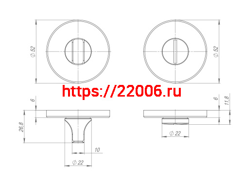 Ручка Punto (Пунто) поворотная BK6.R.ARC.R52 (BK6 ARC) SSC-16 сатин.хром фото 3