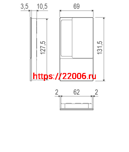 B30000.01.93 AGB (АГБ) Ручка WAVE без запирания (черный), для раздвижных дверей ПОДХОДИТ К TOUCH фото 2