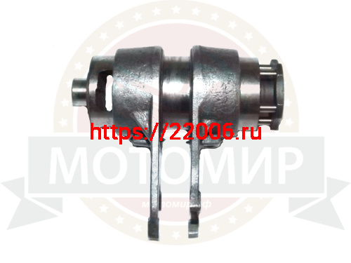 Вал червячный п/п (копирный) Альфа "Zodiak" в сборе с вилками №1 по кругу Вал червячный п/п (копирный) Альфа "Zodiak" в сборе с вилками №1 по кругу