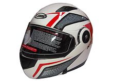 Шлем модуляр COBRA JK115, черный(7), белый с красным(4), серый(6) размеры XL внутр.солнцезащ. ОЧКИ