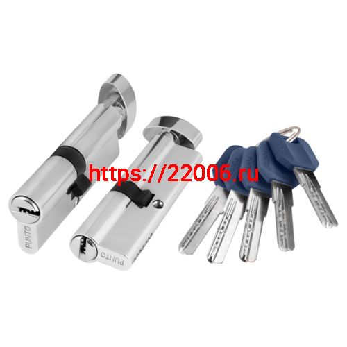 Цилиндровый Punto (Пунто) механизм (Z402/120) Z4002Knob120(55+10+55) с вертушкой CP хром