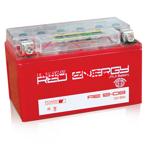 АКБ RED ENERDGY RE 1208 YT7B-BS, YT7B-4 (150*66*94) АКБ RED ENERDGY RE 1208 YT7B-BS, YT7B-4 (150*66*94)
