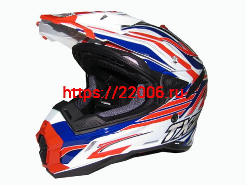 Мотошлем THH TX-25 №1 white/red blue (L) Мотошлем THH TX-25 №1 white/red blue (L)