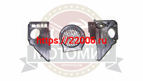 Кожух охлаждения цилиндра 4х такт. в сборе GY6-125/150 см3 152QMI, 157QMJ (+кожух крыльчатки 94695) Кожух охлаждения цилиндра 4х такт. в сборе GY6-125/150 см3 152QMI, 157QMJ (+кожух крыльчатки 94695)