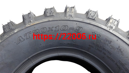 Покрышка ATV  9" 20 х 10.00 - 9 (Р3164) без камеры, задние WANDA NEW!!! фото 3