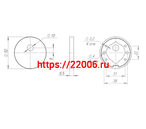 Накладка Fuaro (Фуаро) на шток цилиндра ESC.O.RLR/R.486 BL-24 черный (1шт.) фото 3