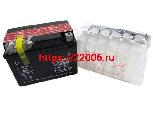 Аккумулятор OUTDO MF YTX4L-BS (12v/4hr) сухозаряженный, с электролитом (113*70*85) 8 Аккумулятор OUTDO MF YTX4L-BS (12v/4hr) сухозаряженный, с электролитом (113*70*85) 8