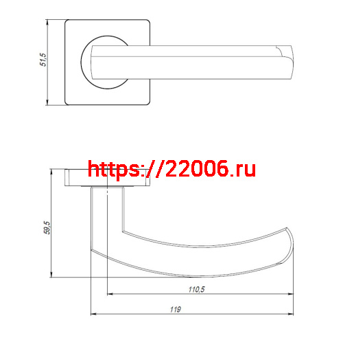 Ручка Ajax (Аякс) раздельная K.JK51.SIGMA (SIGMA JK) BL-24 черный фото 2 Ручка Ajax (Аякс) раздельная K.JK51.SIGMA (SIGMA JK) BL-24 черный фото 2