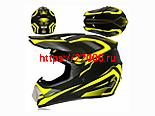 Мотошлем VIRTUE MD-905 Кросс черно-салатовый матовый (XL)