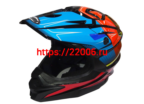 Шлем кроссовый COBRA JK803, черн-сине-оранж.,черн-бел.с крас., черн-сер с бел., раз-ры L (уп.6 шт)