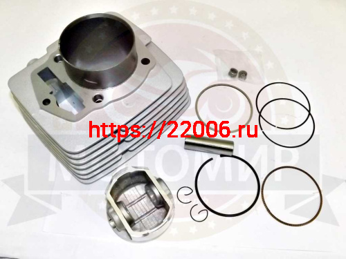 Цилиндр в сборе с поршнем CB200 см3 69 мм 169FMM (H103мм, h72мм, палец 17мм) фото 2