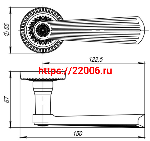 Ручка Armadillo (Армадилло) раздельная Romeo CL3-BB-17 Коричневая бронза фото 4 Ручка Armadillo (Армадилло) раздельная Romeo CL3-BB-17 Коричневая бронза фото 4