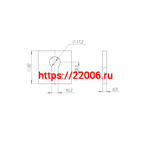 Накладка Ajax (Аякс) под цилиндр ET.K.JS51 (ET JS) SSG-39 сатинированное золото фото 3
