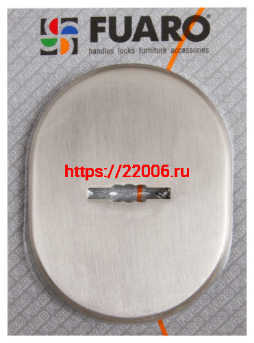 Декоративная Fuaro (Фуаро) накладка ESC 476 (90х65) SN матовый никель на сувальдный замок с шторкой фото 2