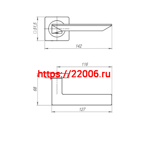Ручка Ajax (Аякс) раздельная K.JK51.ULTRA (ULTRA JK) BL-24 черный фото 3