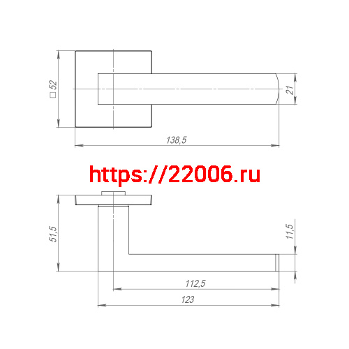 Ручка Ajax (Аякс) раздельная K.JS51.OPTIMAL SSG-39 сатинированное золото фото 3