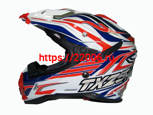 Мотошлем THH TX-25 №1 white/red blue (M) Мотошлем THH TX-25 №1 white/red blue (M)