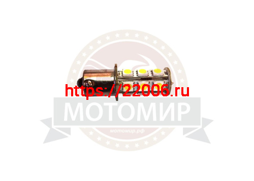 Лампа светодиодная (LED) 12V T25 (ВА15S) 18SMD P21W 1156 1-конт, белая фото 2 Лампа светодиодная (LED) 12V T25 (ВА15S) 18SMD P21W 1156 1-конт, белая фото 2