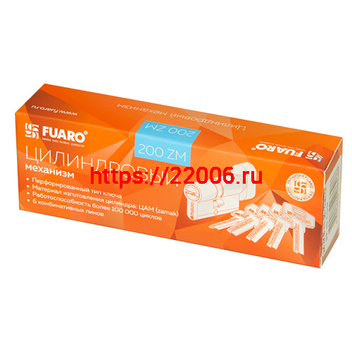 Цилиндровый Fuaro (Фуаро) механизм (200 ZM/110)2000ZMKnob110(50+10+50) CP хром 5Key с вертушкой фото 2 Цилиндровый Fuaro (Фуаро) механизм (200 ZM/110)2000ZMKnob110(50+10+50) CP хром 5Key с вертушкой фото 2