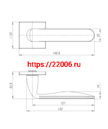 Ручка Punto (Пунто) раздельная K.ARC.Q52.EXTRA CP-8 хром ТРОСИК фото 4 Ручка Punto (Пунто) раздельная K.ARC.Q52.EXTRA CP-8 хром ТРОСИК фото 4