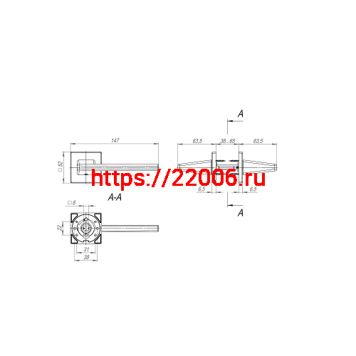 Ручка Fuaro (Фуаро) раздельная K.SL52.PRIME (PRIME SL) CP-8 хром фото 2 Ручка Fuaro (Фуаро) раздельная K.SL52.PRIME (PRIME SL) CP-8 хром фото 2