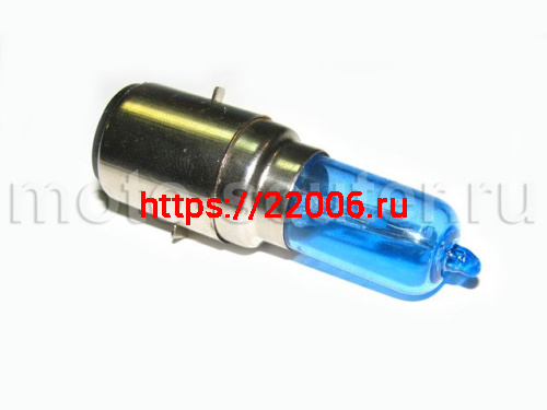Лампа головного света галоген H6M BA20D 12V 35/35W синяя (1000) Лампа головного света галоген H6M BA20D 12V 35/35W синяя (1000)