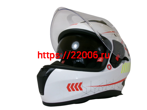 Шлем TVS RACING (Индия) STREET D/V WHITE YELLOW размер M, + пинлок в комплекте, очки фото 6 Шлем TVS RACING (Индия) STREET D/V WHITE YELLOW размер M, + пинлок в комплекте, очки фото 6