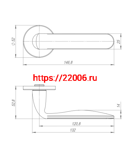 Ручка Punto (Пунто) раздельная R.ARC.R52.EXTRA CP-8 хром ТРОСИК фото 4 Ручка Punto (Пунто) раздельная R.ARC.R52.EXTRA CP-8 хром ТРОСИК фото 4