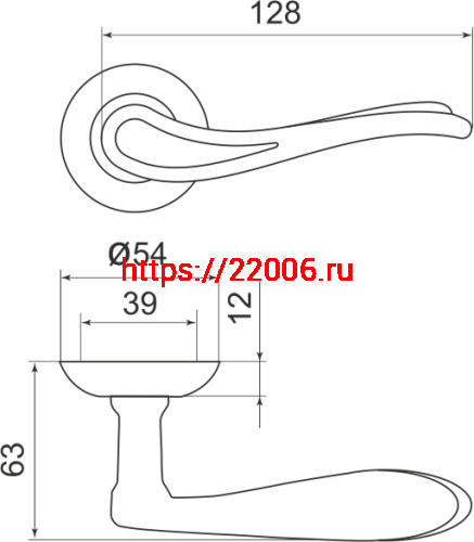 Ручка Armadillo (Армадилло) раздельная Octan LD64-1SN/CP-3 матовый никель/хром фото 3 Ручка Armadillo (Армадилло) раздельная Octan LD64-1SN/CP-3 матовый никель/хром фото 3