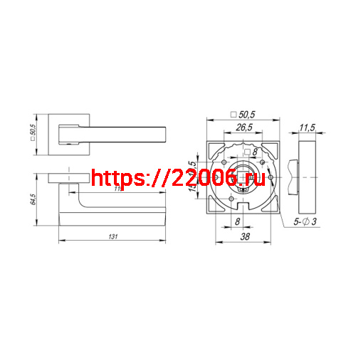Ручка Fuaro (Фуаро) раздельная LM/Z K.QS52.FLASH CP/WH-19 хром/белый фото 3 Ручка Fuaro (Фуаро) раздельная LM/Z K.QS52.FLASH CP/WH-19 хром/белый фото 3