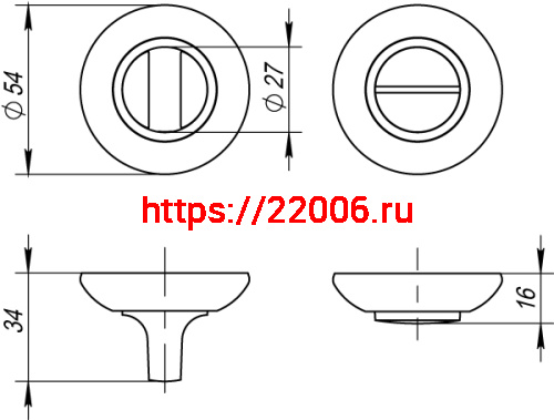 Ручка Fuaro (Фуаро) поворотная BK6.R.RM54 (BK6 RM) ABG-6 зелёная бронза фото 3