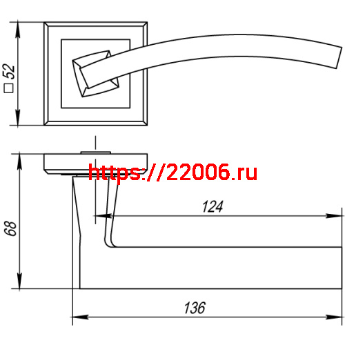 Ручка Punto (Пунто) раздельная K.QL52.NAVY (NAVY QL) GR/CP-23 графит/хром фото 2 Ручка Punto (Пунто) раздельная K.QL52.NAVY (NAVY QL) GR/CP-23 графит/хром фото 2