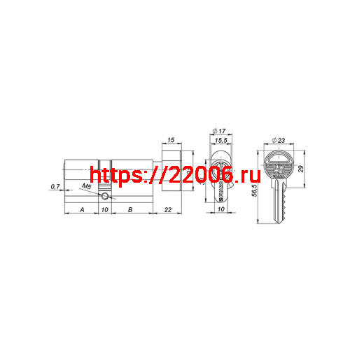 Цилиндровый Fuaro (Фуаро) механизм 1000ZM Knob60(25+10+25) SSG сатинированное золото 5Key с вертушкой фото 3 Цилиндровый Fuaro (Фуаро) механизм 1000ZM Knob60(25+10+25) SSG сатинированное золото 5Key с вертушкой фото 3