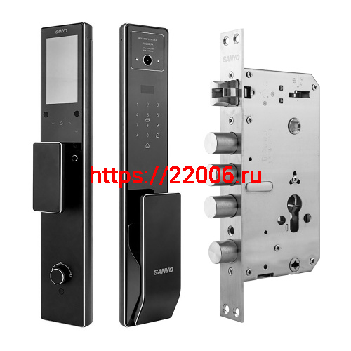 Электронный замок Sanyo D200 Tuya DM70 с WiFi, с видеодомофоном, черный фото 4 Электронный замок Sanyo D200 Tuya DM70 с WiFi, с видеодомофоном, черный фото 4