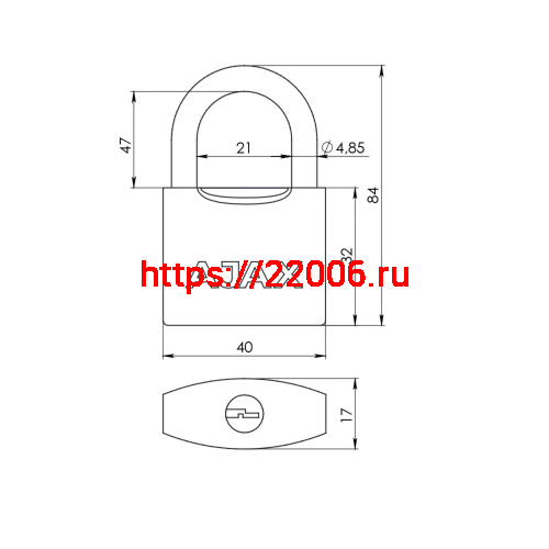 Замок Ajax (Аякс) навесной PD-0538L 3 key фото 2 Замок Ajax (Аякс) навесной PD-0538L 3 key фото 2