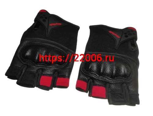 Перчатки PRO-BIKER MCS-57B без пальцев (чёрно-красные), р-р XL фото 3
