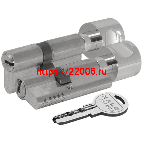 Цилиндровый механизм Kale kilit (Кале килит) с вертушкой 164 OBS SCE/71 (26+10+35) mm никель 5 кл. фото 3