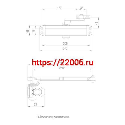 Доводчик Fuaro (Фуаро) дверной DC20-5 (DC-205) AL до 120 кг (алюминий) фото 3 Доводчик Fuaro (Фуаро) дверной DC20-5 (DC-205) AL до 120 кг (алюминий) фото 3