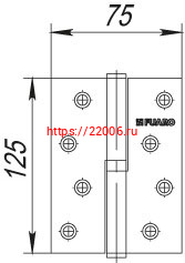Петля Fuaro (Фуаро) съемная IN5430SR AB правая (413-5 125x75x2,5) бронза фото 2 Петля Fuaro (Фуаро) съемная IN5430SR AB правая (413-5 125x75x2,5) бронза фото 2
