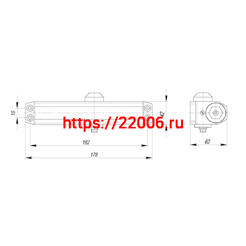 Доводчик Ajax (Аякс) дверной DCTR50-100 (TDR-100) 50-100кг AL алюминий фото 3 Доводчик Ajax (Аякс) дверной DCTR50-100 (TDR-100) 50-100кг AL алюминий фото 3