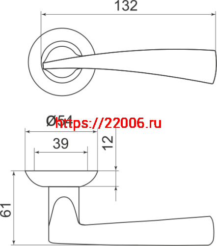 Ручка Armadillo (Армадилло) раздельная R.LD54.Columba (Columba LD80) CP-8 хром фото 3 Ручка Armadillo (Армадилло) раздельная R.LD54.Columba (Columba LD80) CP-8 хром фото 3