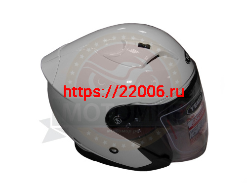 Шлем открытый YM-637 "YAMAPA", белый, размер M (с антикрылом) NEW фото 2 Шлем открытый YM-637 "YAMAPA", белый, размер M (с антикрылом) NEW фото 2
